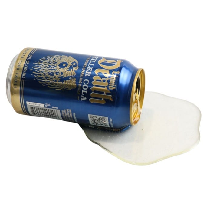 Liquid Death 12oz Killer Cola Flavored Sparkling Water.