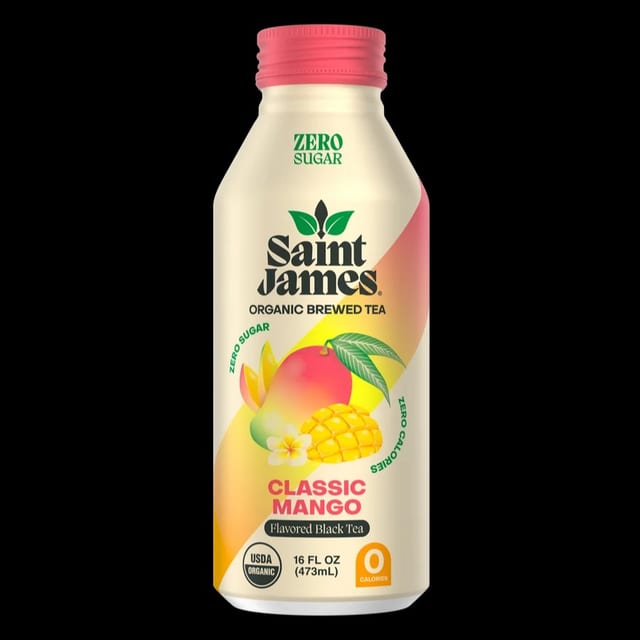 Saint James Organic Brewed Tea Classic Mango.