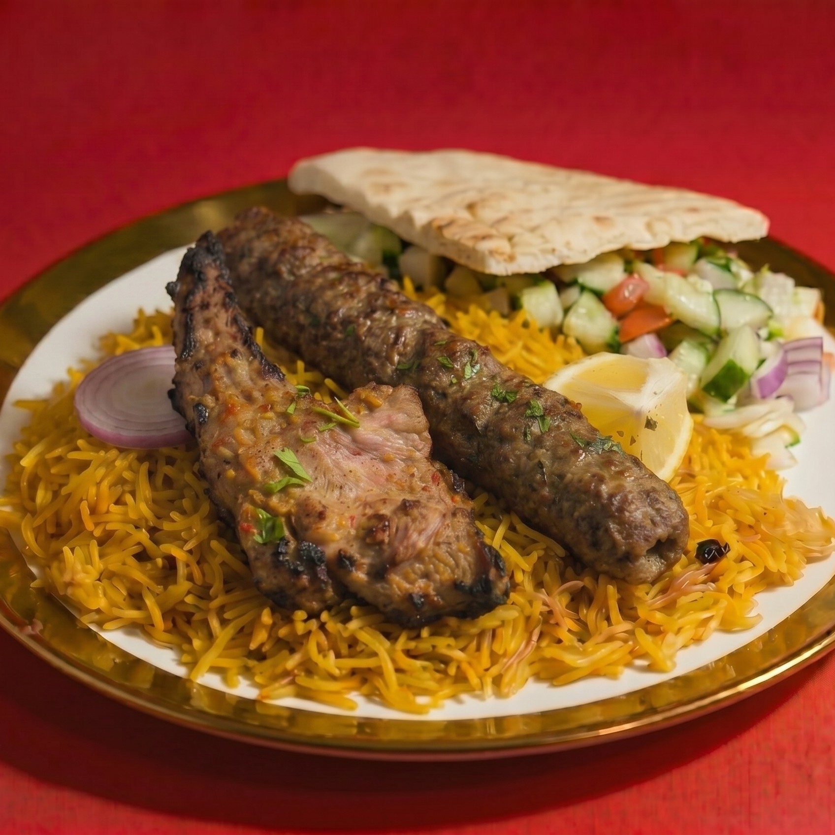 Lamb Chops & Beef Seekh Kabab.