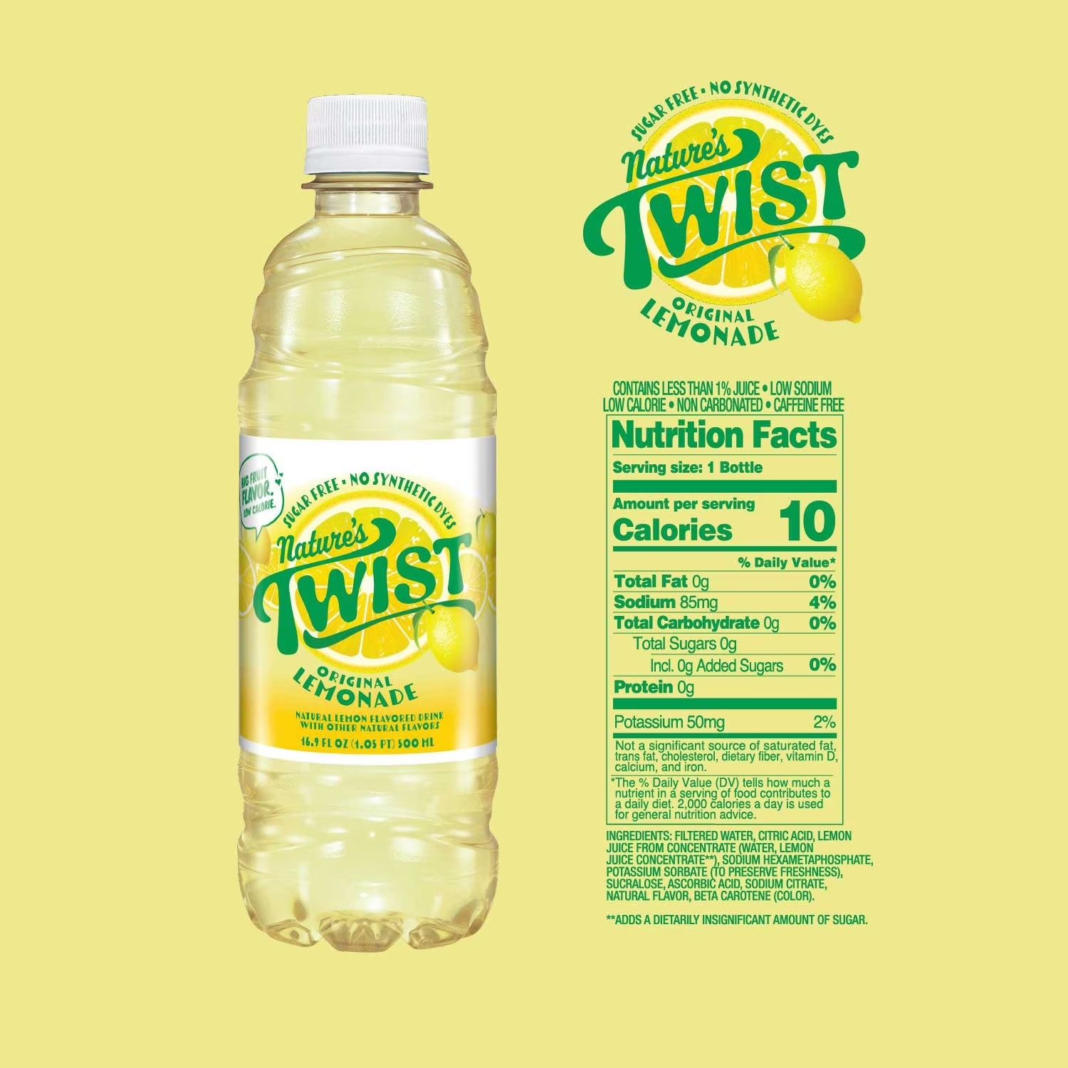 Nature's Twist Sugar Free Original Lemonade.