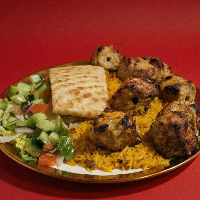 2 Chicken Kabab with 2 Sodas.