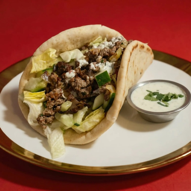 2 Lamb Gyro with 2 Sodas.