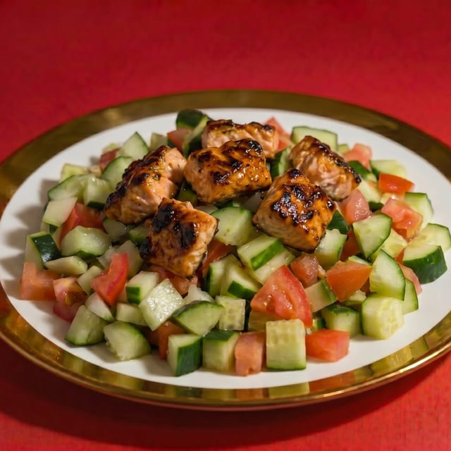 Salmon Tikka Salad.