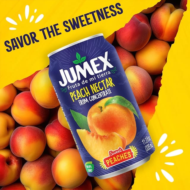 Jumex Peach Juice Nectar.