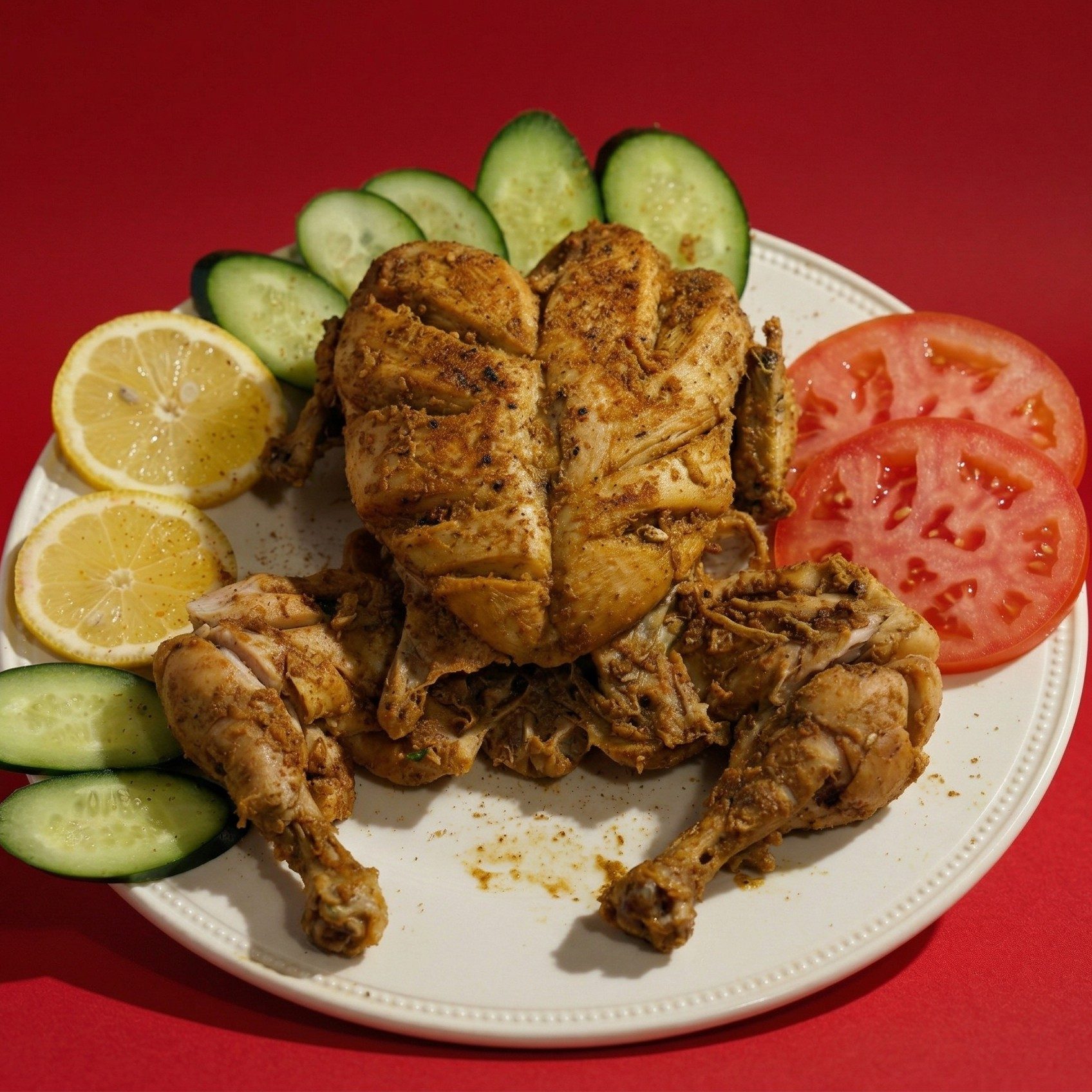 Steamed Roast Chicken Whole.