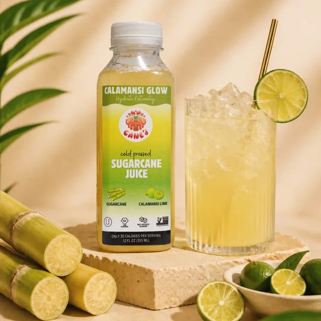 CALAMANSI GLOW SUGARCANE JUICE.