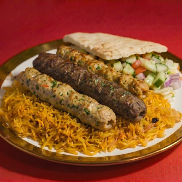 Beef & Chicken Seekh Kabab.