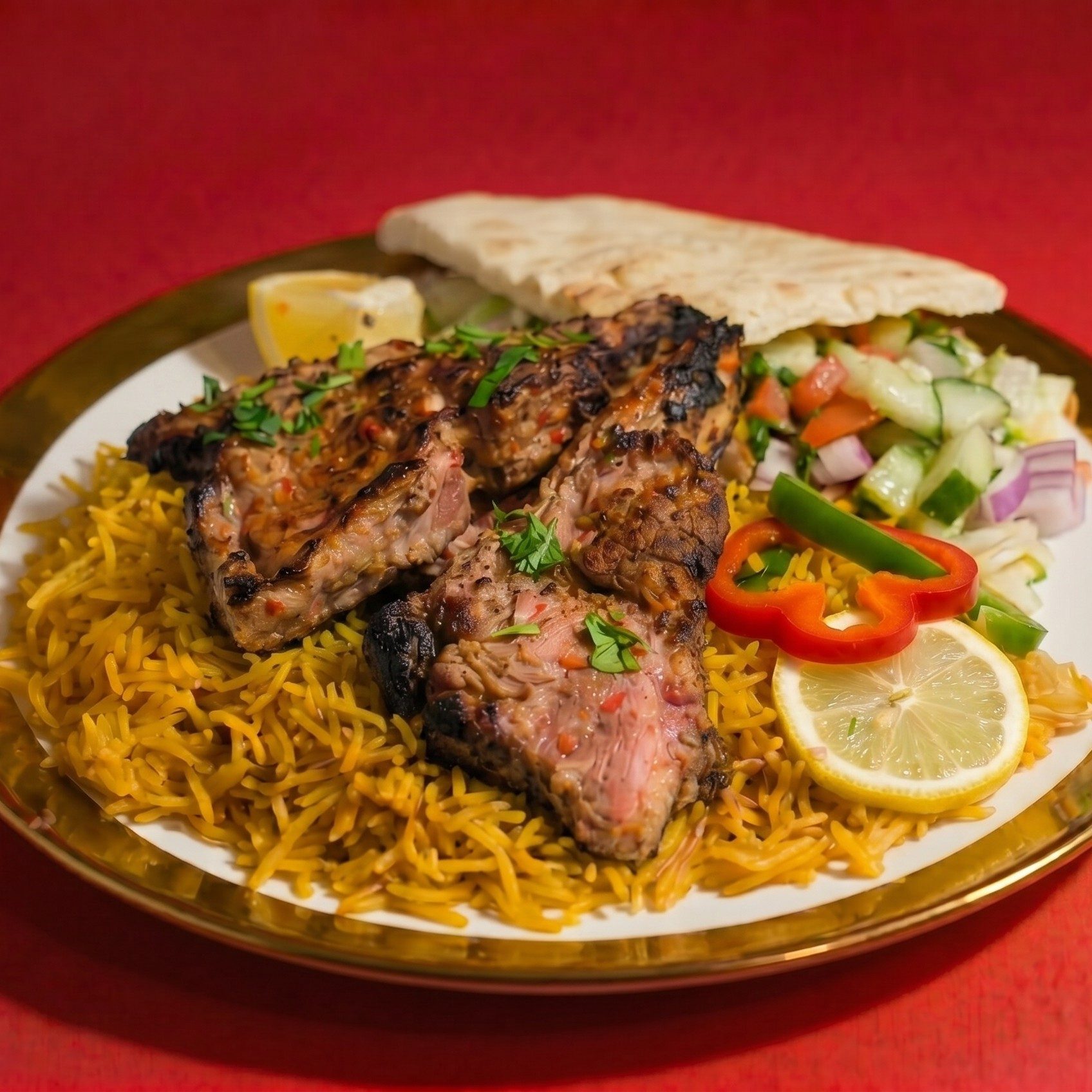Lamb Chops Platter - 2 pcs (Steak Size).